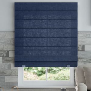 Indigo Textured Premier Roman Shades - A Bold Statement for Your Windows